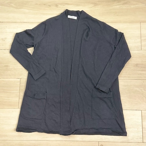 Sandro Paris Black Cardigan 100% Merino Wool Size 1 - Picture 3 of 13